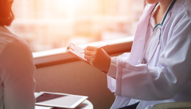 Professional,Medical,Doctor,In,White,Uniform,Gown,Coat,Interview,Counseling