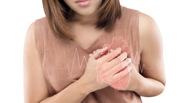 Heart,Disease,,Woman,With,Heart,Problem,Concept