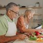 Kitchen,,Vegetables,And,Elderly,Couple,With,Cooking,For,Healthy,Dinner,